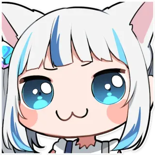 😺 anime, cat ears, cute, cartoon telegram sticker