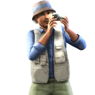 📸 photographer, camera, man, portrait, sims telegram sticker