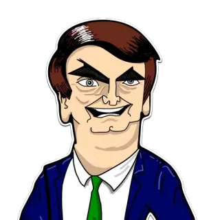 😅 Jair Bolsonaro 정치인, 보우소나루, 브라질, 정치인, 만화 telegram sticker