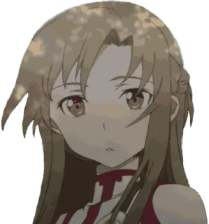 😕 Asuna Yuuki Sword Art Online anime, garota, waifu, fofa, sword art online, asuna telegram sticker