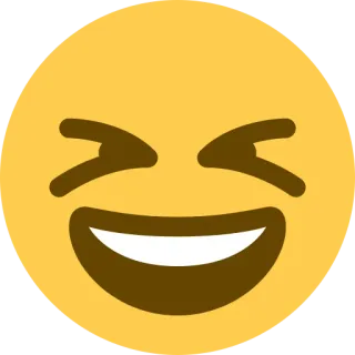 😆 emoji, laughing, happy, joy, smiley telegram sticker