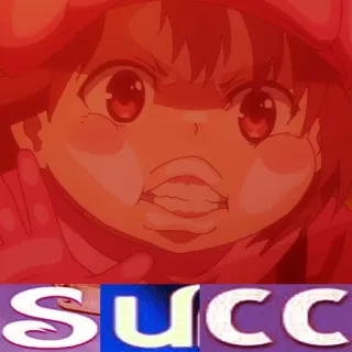 😱 SUCC Аниме, Мем, Смешно, Сосать, Мультфильм telegram sticker