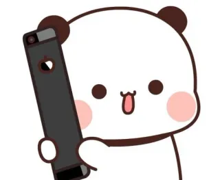 📱 Panda, Orso, Carino, Animale, Telefono, Selfie telegram sticker