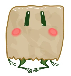 👽 adesivo, personagem, saco de papel pardo, animação, arte digital telegram sticker