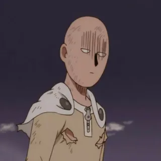 📎 Saitama One-Punch Man Anime, Héroe, Saitama, One-Punch Man, Calvo, Personaje, Manga telegram sticker