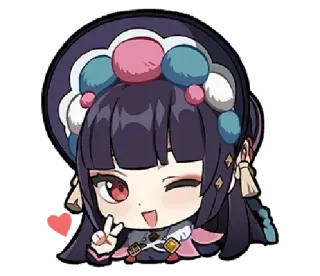❤️ Yun Jin Genshin Impact anime, genshin impact, yun jin, kawaii, cute telegram sticker