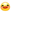 😊 animal, oiseau, canard, dessin animé, jaune, emoji, mignon, joyeux telegram sticker