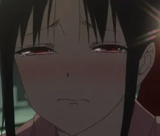 😢 anime, piangere, triste, ragazza, lacrime, emozionale telegram sticker