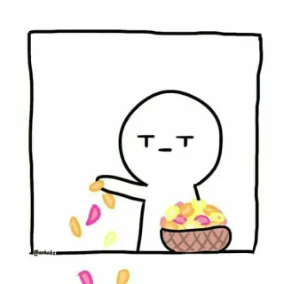 😂 personaggio, divertente, carino, semplice, illustrazione, emoji whatsapp sticker