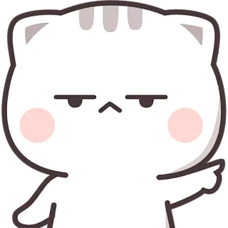 😑 mèo, động vật, hoạt hình, dễ thương, nhãn dán telegram sticker