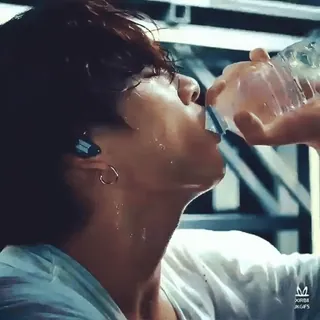 โค person, water, drinking, sweat telegram sticker