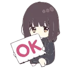 ✅ OK Anime, Chibi, Ok, Zustimmung, Mädchen whatsapp sticker