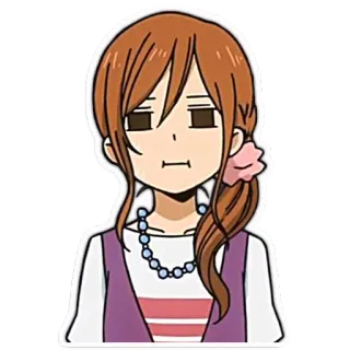 😐 Anime, Phụ nữ, Hoạt hình, Nhân vật, Hình dán, Minh họa, Manga telegram sticker