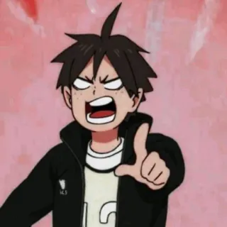 🌈 Tadashi Yamaguchi Haikyuu!! anime, haikyuu, tadashi yamaguchi, sports, volleyball, character, angry, teen telegram sticker