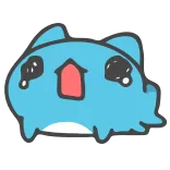 😭 Desenho animado, Triste, Azul, Chorando, Animal telegram sticker