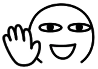 ✋ salam, melambai, kartun, emoji, halo telegram sticker