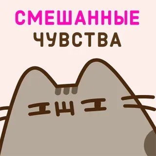 🤷‍♀️ Pusheen СМЕШАННЫЕ
ЧУВСТВА pusheen, кот, смешанные чувства, милый, мультфильм whatsapp sticker