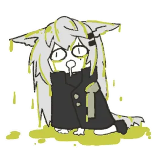 💛 sticker, anime, character, cartoon, digital art, funny, cute telegram sticker