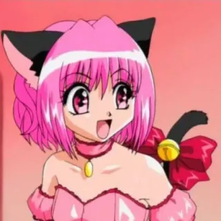 🥰 Anime, Katzenmädchen, Rosa, Süß, Manga whatsapp sticker