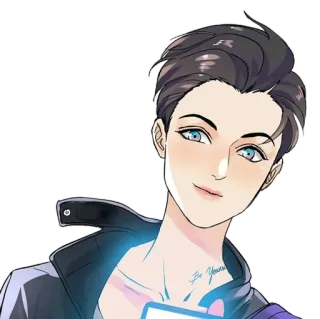 🙂 Be Yourself kobieta, osoba, niebieskie oczy, cytat, ty sam/sama, bądź sobą, tatuaż telegram sticker