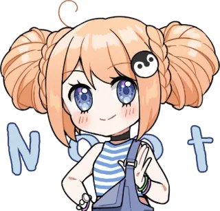 ☺️ Not Garota anime, Chibi, Fofo, Desenho animado, Adesivo telegram sticker