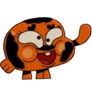 🤤 Darwin Watterson The Amazing World of Gumball dibujos animados, pez, animal, feliz, naranja whatsapp sticker