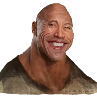 😀 Dwayne Johnson Дуэйн Джонсон, Скала, актер, знаменитость, улыбка telegram sticker