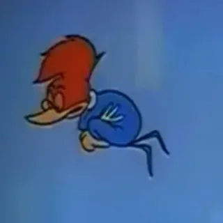 ☠️ Woody Woodpecker cartoon, woody woodpecker, bird, animated telegram sticker