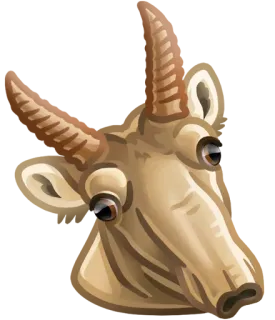 😒 Saiga, Binatang, Antelop, Satwa liar, Mamalia telegram sticker