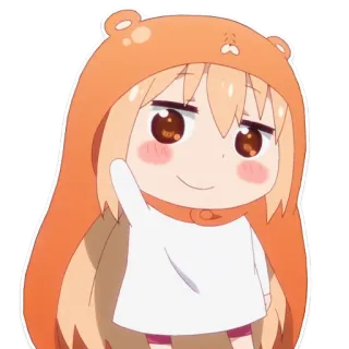 😅 Umaru Doma Himouto! Umaru-chan umaru, anime, cute, hoodie, girl, himouto umaru-chan telegram sticker