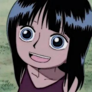 📜 Nico Robin One Piece 动漫, 海贼王, 妮可·罗宾, 可爱, 卡通 telegram sticker