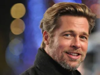 😁 Brad Pitt actor, celebrity, man, portrait, Brad Pitt telegram sticker