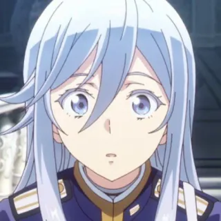 😯 Asseylum Vers Allusia Aldnoah.Zero Anime, Charakter, Weiblich, Blaue Haare, Prinzessin whatsapp sticker