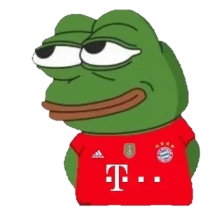 📎 Pepe the Frog pepe, rana, meme, bayern múnich, fútbol, soccer whatsapp sticker