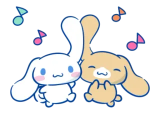 🐰 rabbit, cute, kawaii, bunny, music, cartoon telegram sticker