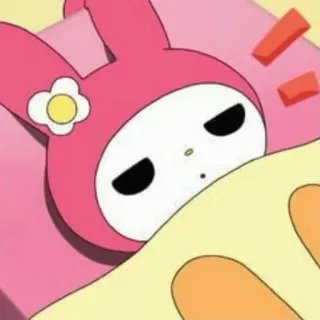 😐 My Melody My Melody, Sanrio, Dibujos animados, Anime, Lindo, Adormilado, Kawaii telegram sticker