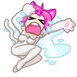 😭 猫, アニメ, 泣く, 猫耳, 悲しい, 涙, かわいい telegram sticker