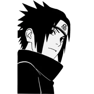 😏 Sasuke Uchiha Naruto Саске, Наруто, Учиха, Аниме, Манга, Персонаж, Наклейка telegram sticker