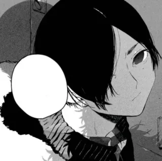 🛹 Manga, Anime, Blanco y negro, Personaje, Arte, Ilustración telegram sticker