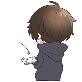 😇 Anime, Dessin animé, Garçon, Téléphone, Mobile, Personnage, Autocollant telegram sticker