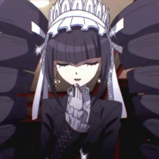 🌟 Celestia Ludenberg Danganronpa 动漫, 哥特, 女仆, 弹丸论破, 塞蕾丝缇雅·罗登堡 telegram sticker