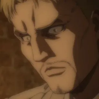👾 Reiner Braun Attack on Titan ライナー・ブラウン, 進撃の巨人, アニメ, 漫画, キャラクター, 真剣, 表情 whatsapp sticker