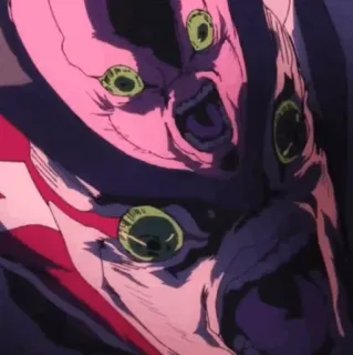 😂 King Crimson JoJo's Bizarre Adventure Anime, Jojo, King Crimson, Bösewicht, Wütend telegram sticker
