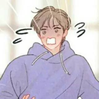 😧 ผู้ชาย, ตกใจ, เสื้อมีฮู้ด, ประหลาดใจ, อนิเมะ, มังงะ, กลัว telegram sticker
