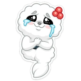 🥲 облако, милый, мультфильм, каваий, наклейка telegram sticker