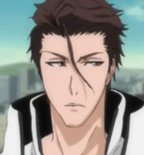 😒 Sosuke Aizen Bleach anime, villain, serious, smirk telegram sticker