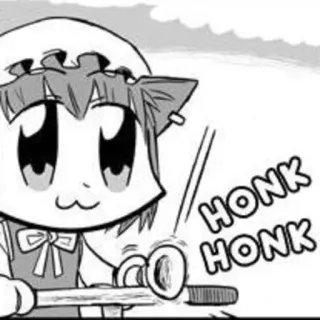 🚲 HONK HONK bocina, anime, dibujos animados, personaje, meme whatsapp sticker