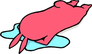 😜 Wal, niedlich, rosa, Cartoon, Meerestier, Ozean whatsapp sticker