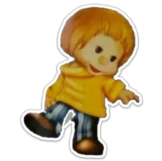 😇 kreskówka, postać, chłopak, naklejka telegram sticker