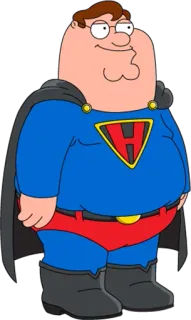 💪 Peter Griffin Family Guy Dessin animé, Super-héros, Drôle, Animation, Personnage telegram sticker